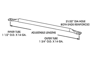 Aurora Adj Brace 56-72" 2 Pc Std | BUF1006-1311