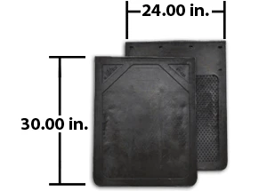 Aurora Mudflaps 1/2"X24"X30" Black Rubber | IMXGT-2430HD