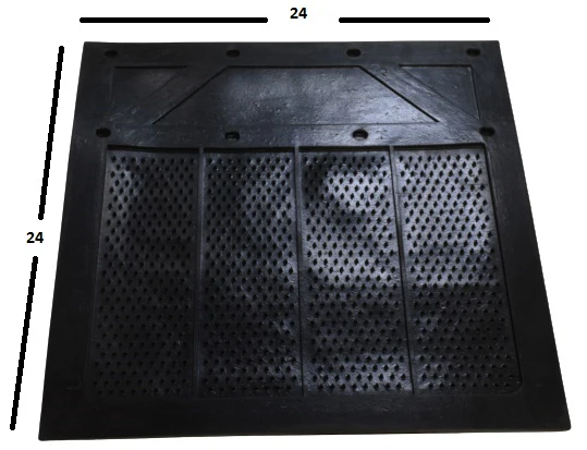 Elite 24 X 24 X 1/2 Thick Rubber / Anti-Sail Mud Flap W/ | ETP-2424HD