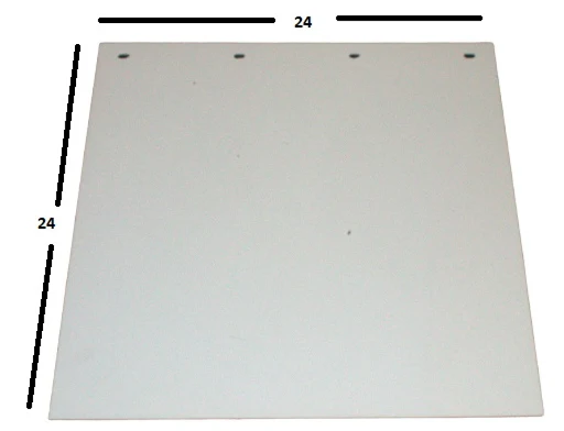 Elite 24 X 24 X 3/16 Thick Poly Anti-Spray White Mud Fla | ETP-2424PSW