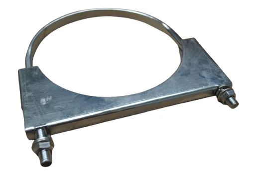 Elite 6" Guillotine Double Saddle Round Flat U-Bolt - Ch | ETP-EC60FBC