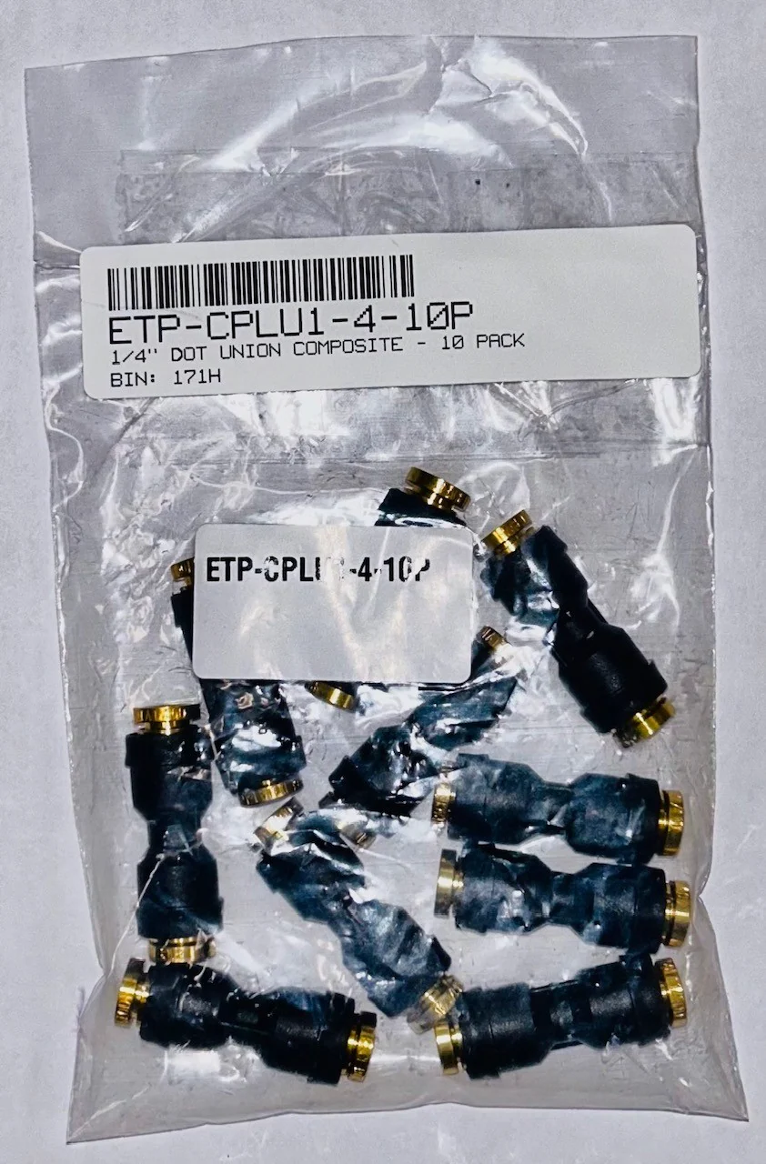 Elite Truck Parts 1/4" DOT UNION COMPOSITE - 10 PACK | ETP-CPLU1-4-10P