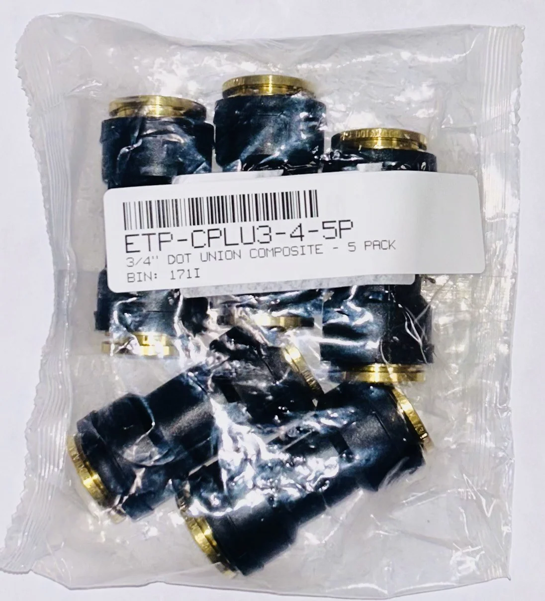 Elite Truck Parts 3/4" DOT UNION COMPOSITE - 5 PACK | ETP-CPLU3-4-5P