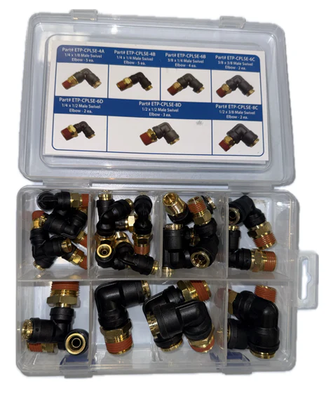 Elite Truck Parts 90 Degree. Male Swivel Elbow Kit | ETP-CPLSE-K1T