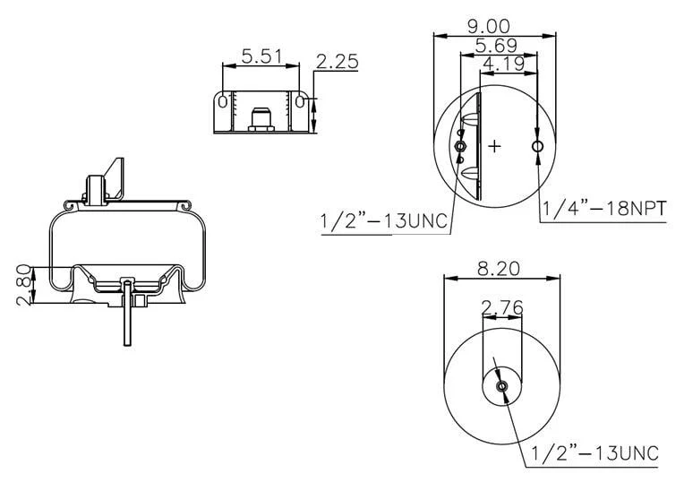 Elite Truck Parts Air Spring - Rolling Lobe - Kenworth | ETP-9622