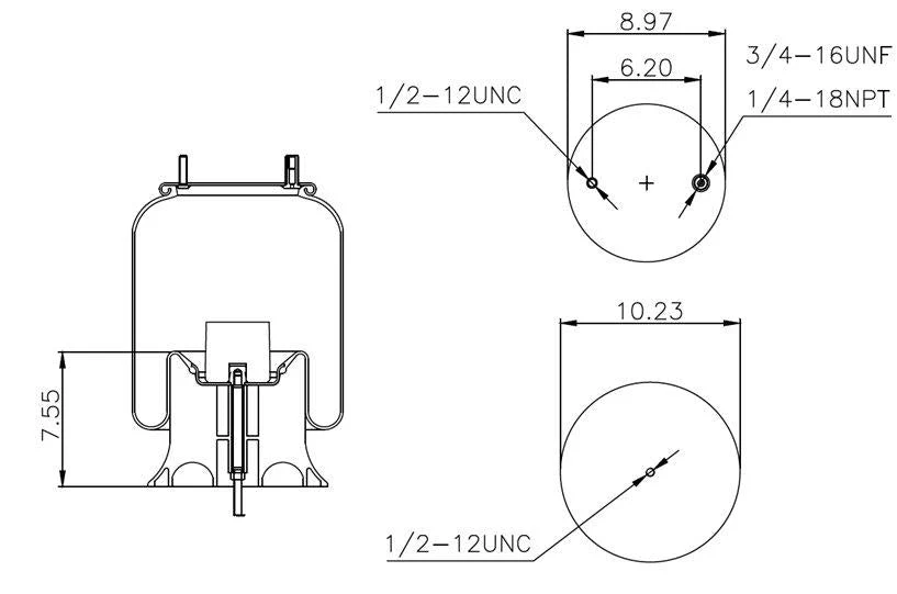 Elite Truck Parts Air Spring - Rolling Lobe - Watson & Chalin | ETP-9370