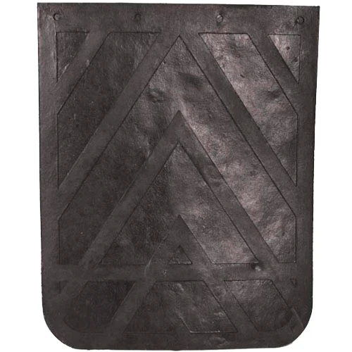 Elite Truck Parts Black Rubber Mudflaps - 24 X 24 X 1/4" - Chevron | ETP-2424CD