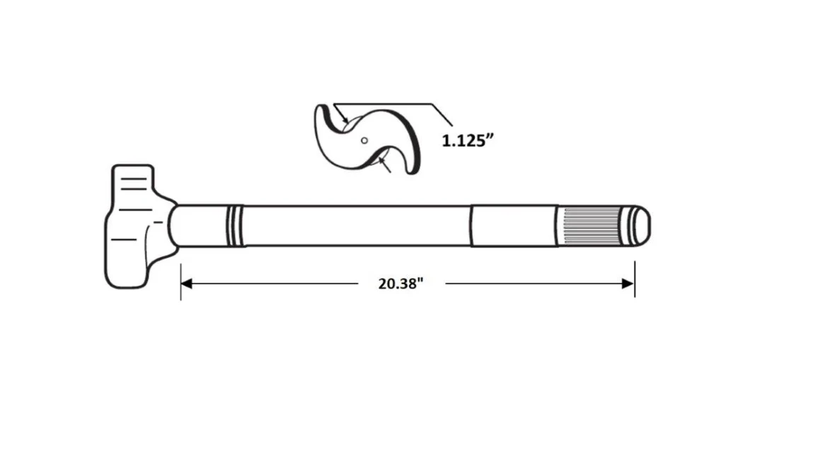 Elite Truck Parts S-Cam Shaft - L/H Holland Medium - 20.38" | ETP-51830004