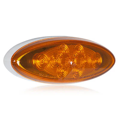 Maxxima Oval Chrome Amber Clearance | M20344CH-Y