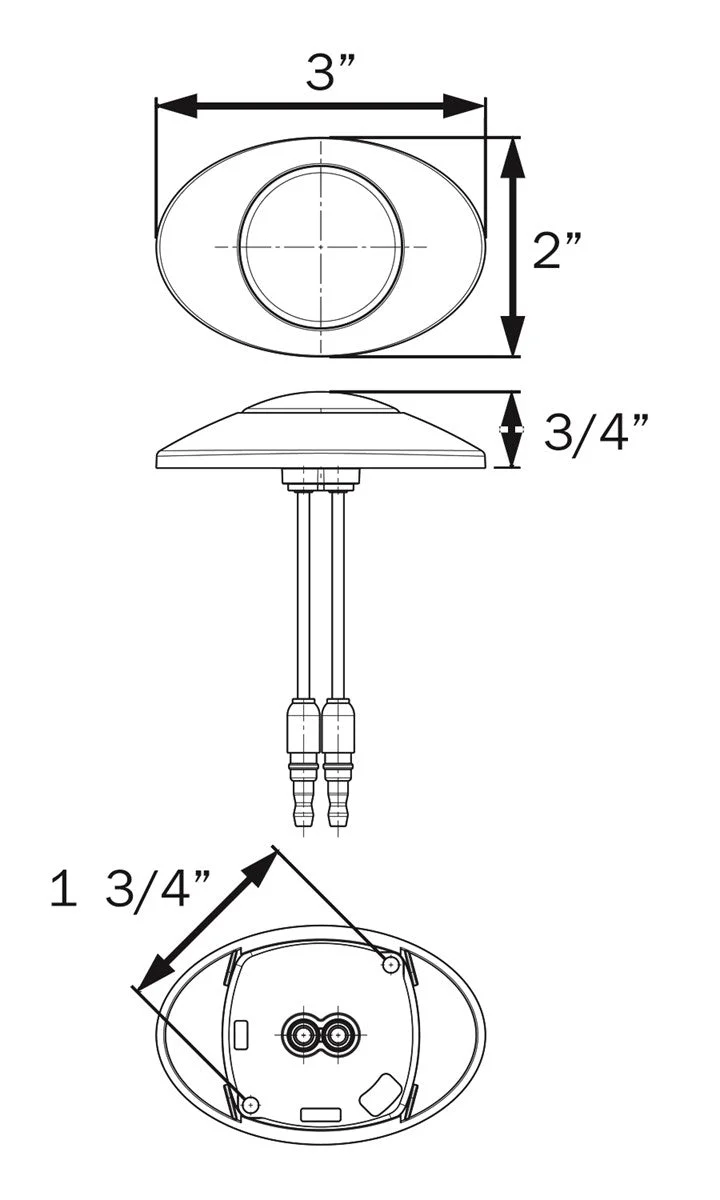 Optronics Lighting Mkr Lght-Bull Conn Bezl Amb/ | 00212236P - Image 2