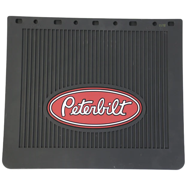 Peterbilt All-Makes Mudflap-Fender Front 14X6 Black/Red | MF0003P-FG