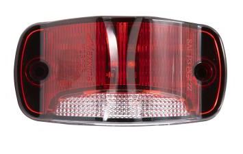 Rectangular Red Clearance Marker P2PC with White Ground Light | M23025RW-DC
